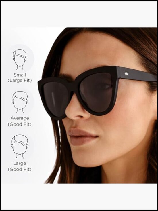 Oversized Cat Eye Sunglasses Polarized UV Protection Plastic Frame main image 4